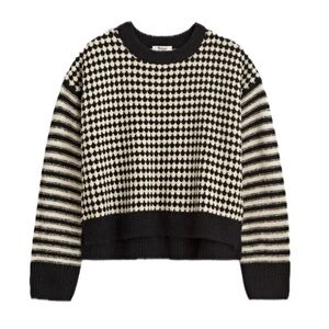 MADEWELL, Mixed Stripe Raglan Pullover Sweater XS